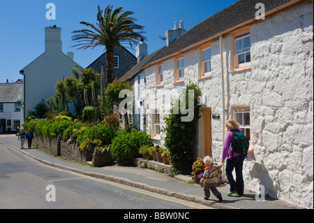 Hugh Town sur l'île de St Marys sur les îles Scilly, Cornwall England UK Banque D'Images