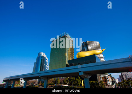 Asahi beer building à Asakusa, Tokyo, Japon Banque D'Images