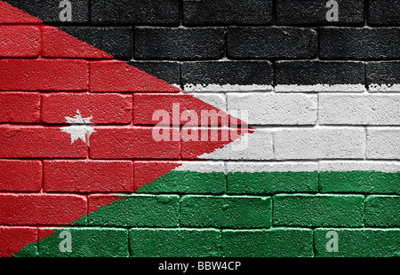 Drapeau de la Jordanie Banque D'Images