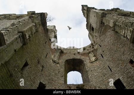 Ruines de l'abbaye du Mont Saint Eloi au nord-ouest d'Arras, France, utilisé comme poste d'observation lors de la PREMIÈRE GUERRE MONDIALE Banque D'Images