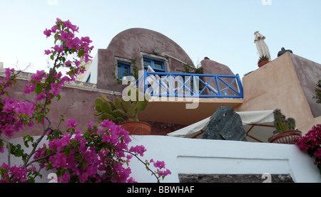 Propriété grecque, Oia, Santorin Banque D'Images