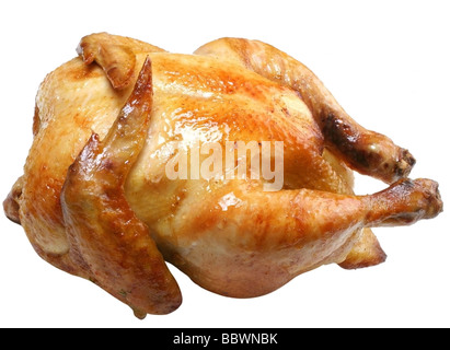 Poulet frit sur un fond blanc Banque D'Images