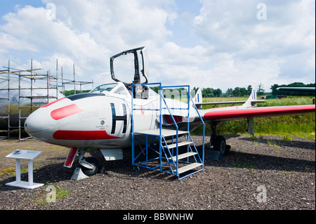 De Havilland Aviation Heritage Centre Mosquito Museum , DH115 Vampire T.11 avion de chasse à réaction premier vol en 1950 Formateur Banque D'Images