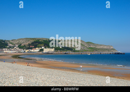 Plage de Llandudno à sur le Great Orme, Llandudno, au nord du Pays de Galles Banque D'Images