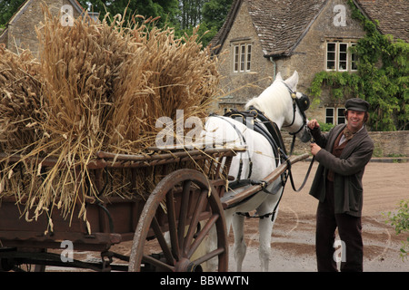 Tournage de la série BBC Cranford à Lacock, Wiltshire, Royaume-Uni Banque D'Images