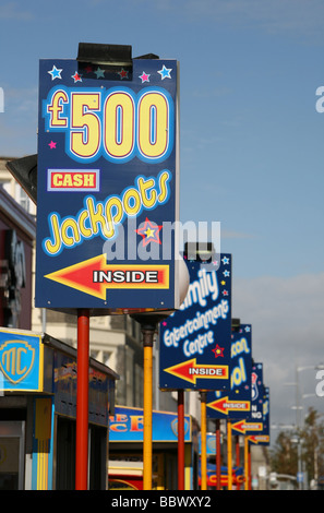 Un casino sign in Essex Clacton Banque D'Images