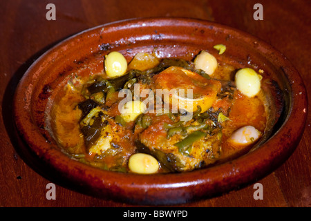 Tajine de poisson à Rabat Maroc Banque D'Images