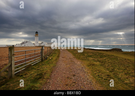 Langness phare de l'île de Man Banque D'Images