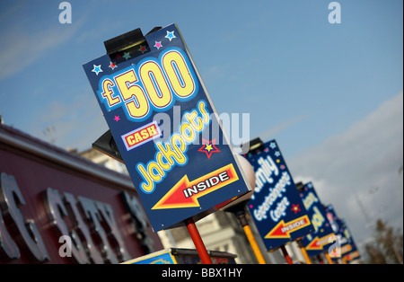 Un casino sign in Essex Clacton Banque D'Images