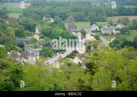 Le village de Ruau, Loir-et-Cher, Centre, France. Banque D'Images