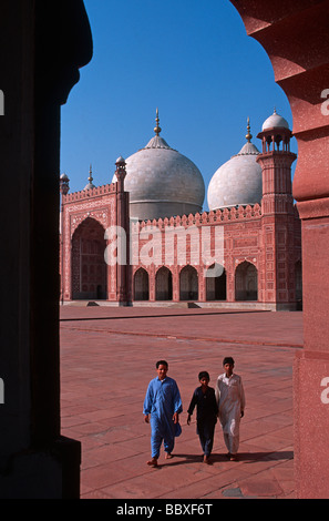 Région du Punjab Lahore Pakistan mosquée Badshahi Banque D'Images