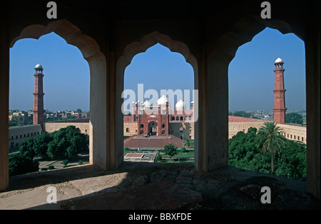 Région du Punjab Lahore Pakistan mosquée Badshahi Banque D'Images