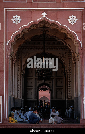 Région du Punjab Lahore Pakistan mosquée Badshahi Banque D'Images