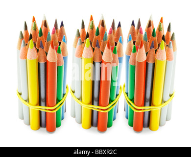 Des paquets de crayons de couleur Banque D'Images