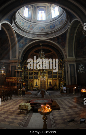 Intérieur de la cathédrale de l'Esprit Saint, CHERNIVTSI, Ukraine occidentale. Banque D'Images
