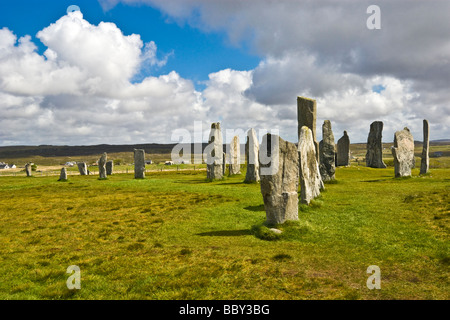 Callanish Standing Stones sur l'île de Lewis dans les Hébrides extérieures d'Écosse Banque D'Images