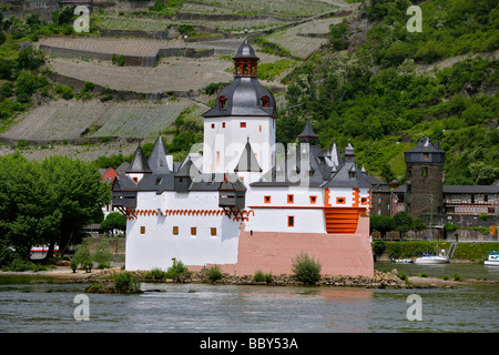 Burg Pfalzgrafenstein palace à Kaub am Rhein, Rhénanie-Palatinat, Allemagne, Europe Banque D'Images