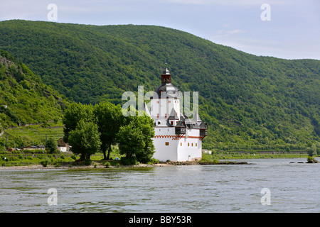 Burg Pfalzgrafenstein palace à Kaub am Rhein, Rhénanie-Palatinat, Allemagne, Europe Banque D'Images
