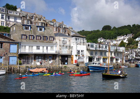 Vue sur le port, Looe, Cornwall, Angleterre, Royaume-Uni Banque D'Images