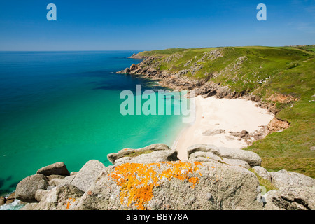 Cornish paysage côtier près de Cornwall Porthgwarra UK Banque D'Images