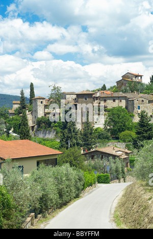 Village de la Toscane, Italie Banque D'Images