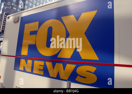 Fox News Channel un camion de radiodiffusion à New York le mardi 16 juin 2009 Richard B Levine Banque D'Images
