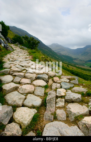 La partie inférieure de la piste de marche jusqu'à Ben Nevis le plus haut sommet Munro en Ecosse à 1344 mètres Banque D'Images