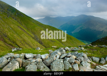 La partie inférieure de la piste de marche jusqu'à Ben Nevis le plus haut sommet Munro en Ecosse à 1344 mètres Banque D'Images