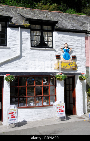 La femme de Cornouailles boutique, Fishna Polperro, pont, Cornwall, Angleterre, Royaume-Uni Banque D'Images