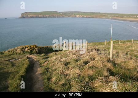 Parrog ville de Newport, Pays de Galles. La section de l'Parrog Newport 186 mile de long, Pembrokeshire Coastal Path. Banque D'Images