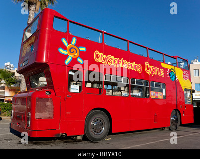 Bus pour tours de ville, Paphos, Chypre du Sud, Côte Ouest, Chypre, Europe du Sud, Europe Banque D'Images