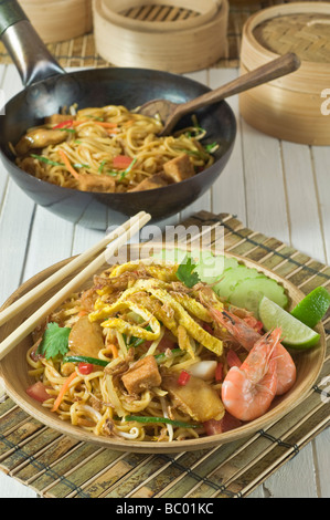 Mee goreng Indonésie Malaisie Singapour nouilles frites Food Banque D'Images