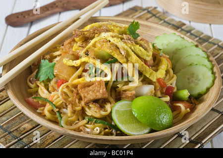 Mee goreng Indonésie Malaisie Singapour nouilles frites Food Banque D'Images