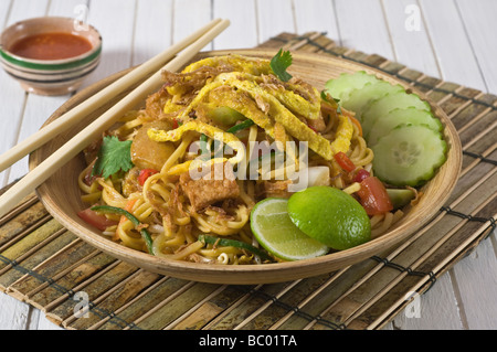 Mee goreng Indonésie Malaisie Singapour nouilles frites Food Banque D'Images