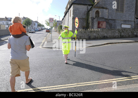 Une sucette dame à Falmouth, Royaume-Uni Banque D'Images