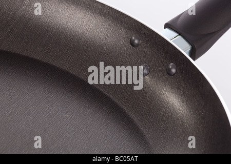 Détail de la surface en téflon dans une poêle Banque D'Images
