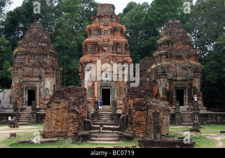 [Temple Preah Ko], [tours] groupe Roluos, Angkor, Cambodge, [Asie du Sud-Est] Banque D'Images