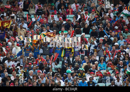 La foule lors de l'ICC World Twenty20 demi-finale entre le Sri Lanka et Antilles du Brit Oval. Banque D'Images