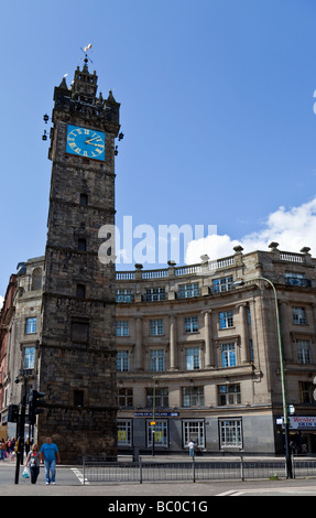 Glasgow Tolbooth, début du 17e siècle, clocher, croix sur Glasgow, Scotland, UK Banque D'Images