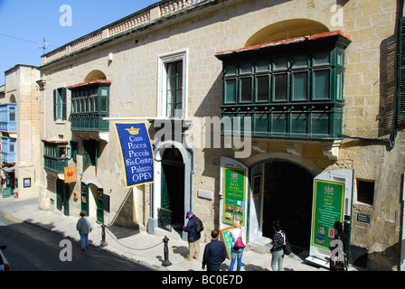 La Valette, MALTE. La Casa Rocca Piccola sur la rue de la République. L'année 2009. Banque D'Images