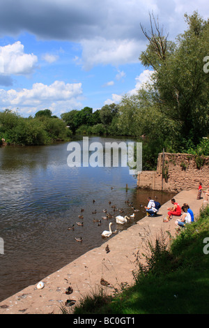 La rivière Wye à Ross on Wye dans le Herefordshire Banque D'Images