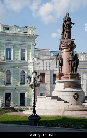 Monument à Ekaterina grande impératrice russe Odessa en Ukraine Banque D'Images