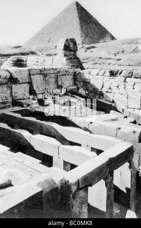 Le Temple du Sphinx, Le Caire, Égypte, c1920s. Artiste : Inconnu Banque D'Images