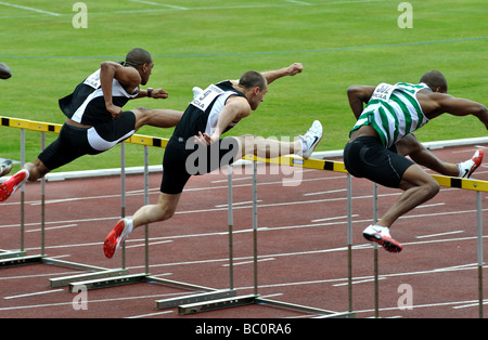 Course de haie sprint Hommes Banque D'Images