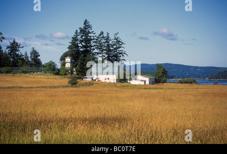 Une petite ferme à Orcas Island îles San Juan de Puget Sound, Washington Banque D'Images