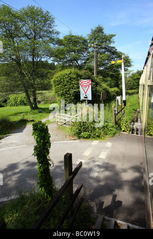 Image prise sur le chemin de fer à vapeur - Totnes Totnes, dans le sud du Devon, UK Banque D'Images