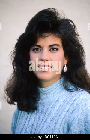 Amérique latine Mexique hispanique american woman femme portrait sourire heureux visage agréable Banque D'Images