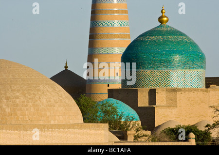 Juma Masjid ou mosquée de vendredi à Khiva Ouzbékistan Banque D'Images