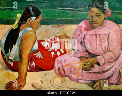 "Femmes de Tahiti sur la plage', 1891 (1939).Artiste : Paul Gauguin Banque D'Images