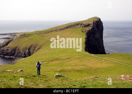 Neist Point, Duirinish Peninsula, île de Skye, Hébrides intérieures, côte ouest de l'Ecosse, Royaume-Uni Banque D'Images
